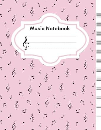 music notebook pink pentagram notebook music writing notebook for adult and kids 120 pages standard music