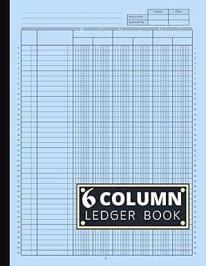 6 column ledger book accounting ledger book for bookkeeping income and expense log book for small business