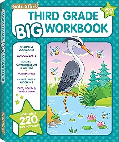 3rd grade big workbook all subjects for kids 8 9 includes 220+ activities spelling grammar reading