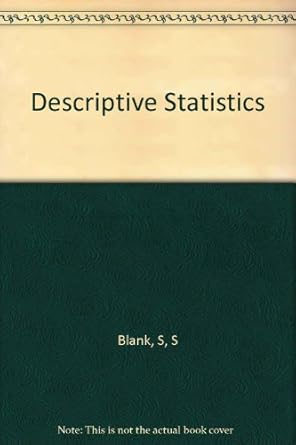 descriptive statistics 1st edition stanley solomon blank b0007dllgm