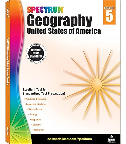 spectrum grade 5 us geography workbook ages 10 to 11 5th grade social studies american history ecology and us