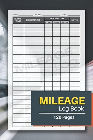 mileage log book vehicle mileage log book for taxes 120 pages 2 520 records per book ideal for small business