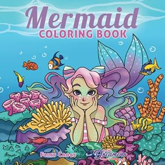 mermaid coloring book for kids ages 4 8 9 12 1st edition young dreamers press, fairy crocs 198979064x,