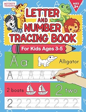 letter and number tracing book for kids ages 3 5 a fun practice workbook to learn the alphabet and numbers