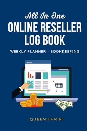 online reseller log book all in one weekly planner book keeping log income and expense ledger book for small