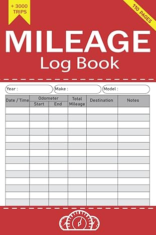 mileage log book vehicle mileage journal for business or personal taxes auto mileage tracker for taxes tax