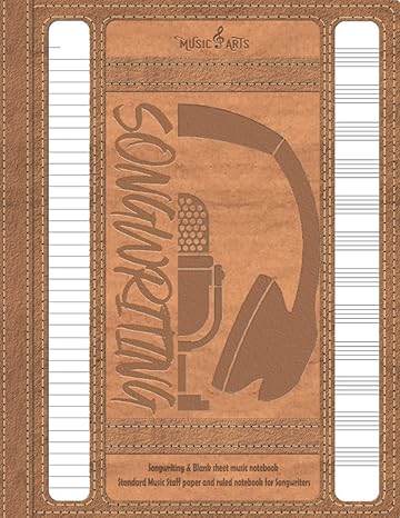 songwriting and blank sheet music notebook standard music staff paper and ruled notebook for songwriters 120