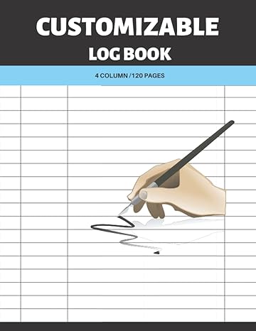 customizable log book log book 4 column income and expenses track debit and credit inventory and equipment