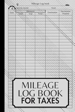 mileage log book for taxes record for business auto driving tracker books for taxes the ultimate mileage log