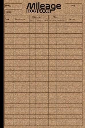 mileage log book for taxes for self employed auto mileage tracker to record and track your daily mileage for