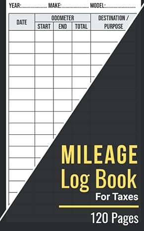 mileage log book vehicle mileage journal to record and track your daily mileage for business or personal