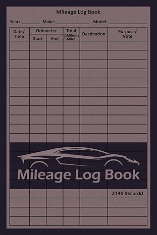 mileage log book vehicle mileage journal for business or personal taxes automotive daily tracking miles