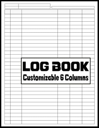 log book large customizable 6 columns record and organize your data for small businesses daily activity