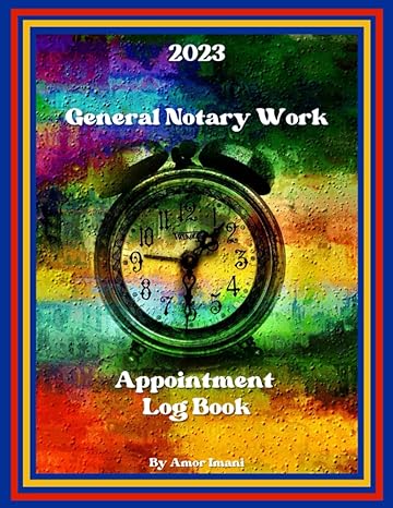 notary public general notary appointment log book daily weekly monthly client scheduling planner annual