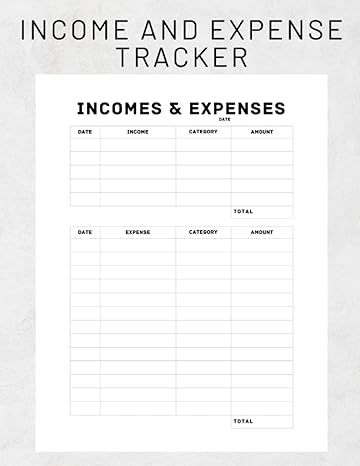 income and expense tracker money management for business or personal use simple financial log book 1st