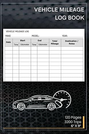 vehicle mileage log book tracking your vehicle odometer 120 pages 1st edition william g rosenthal b0c9s8nwf4