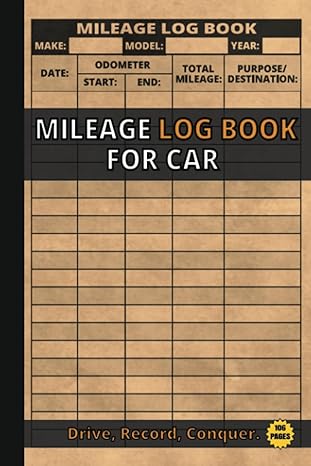 mileage log book for car drive record conquer the simple vehicle odometer daily miles tracker for self