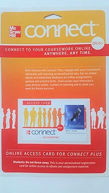 managerial accounting connect plus accounting with learnsmart 1 semester access card 3rd edition john wild