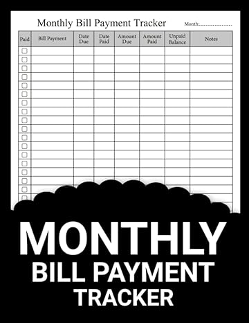 monthly bill payment tracker bill planner notebook and ledger expense tracker log book for budgeting