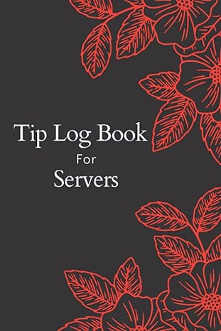 tip log book for servers record ledger to keep track of customer daily tips tip tracker notebook for waiter