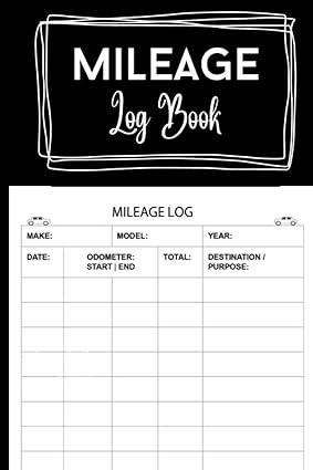 mileage log book auto mileage tracker to record and track your daily mileage for taxes 1st edition blue media