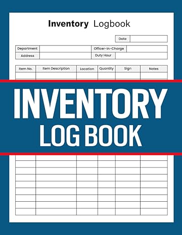 inventory log book simple inventory notebook for small business home and personal use of stock record book