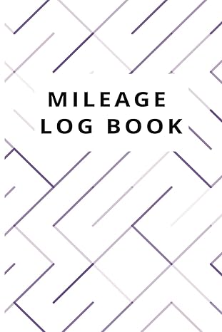 vehicle mileage log book tracker for tax purposes cute violet blue geometric maze pattern print soft cover
