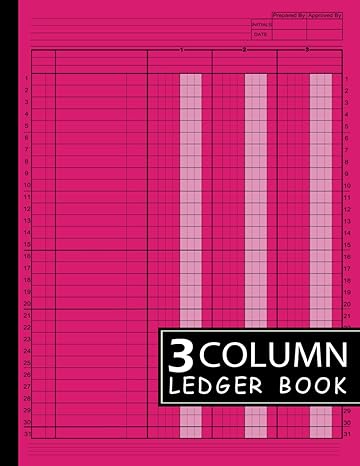 3 column ledger book large simple three column for bookkeeping and accounting log book for small business and