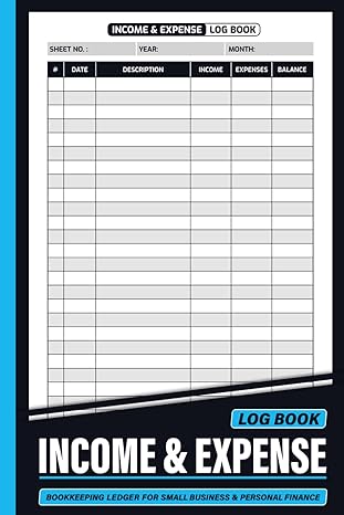 income and expense log book monthly bookkeeping record book for small business and personal finance 1st