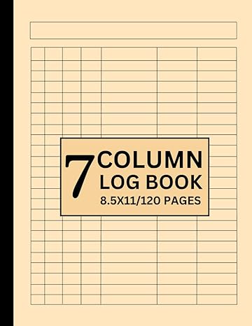 7 columns customizable log book large multipurpose with 7 column equipment and inventory orders mileage