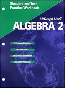 mcdougal littell algebra 2 standardized test practice workbook se workbook edition mcdougal littel