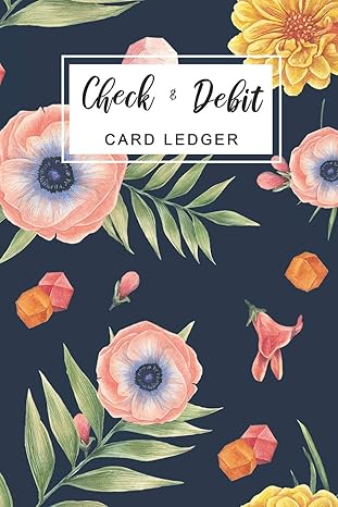 check and debit card ledger checkbook transaction register book 6 column checking account ledger check log