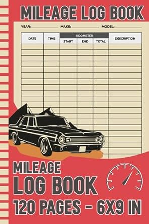 mileage log book for taxes for self employed mileage tracker notebook 1st edition labmd en publishing