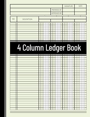 4 column ledger book income and expense log book for small business and personal finance management