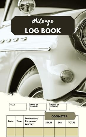 mileage log book 5 x 8 auto driving record for tax purposes vehicle tracker for business miles and expenses