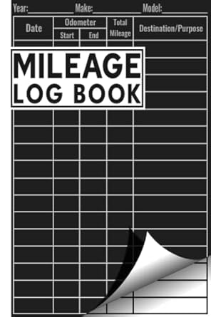 mileage log book journal tracker for car mile taxes expenses and business small record book cute simple