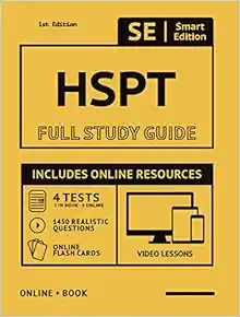hspt full study guide subject review with online video lessons 4 full practice tests 1 450 realistic