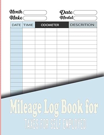 mileage log book for taxes for self employed tracker for business auto driving and record books for taxes 120