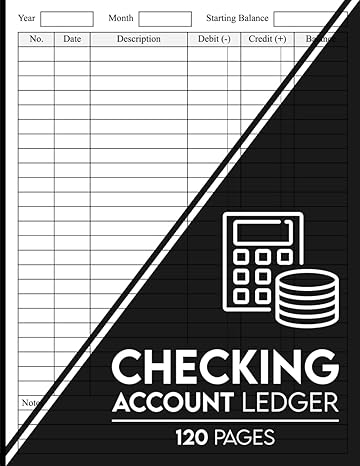 checking account ledger payment record book check and debit card register transaction and balance log book