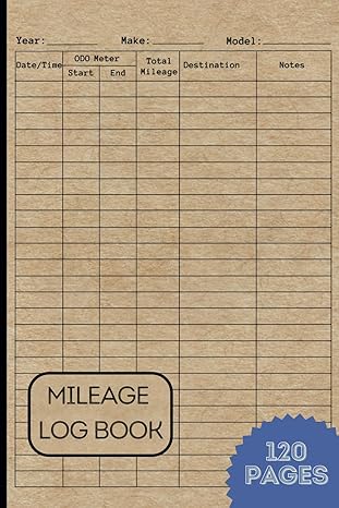 mileage log book the road to deductions a practical mileage log book for professionals 1st edition jony d