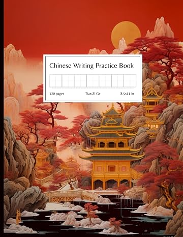 chinese writing practice book tian zi ge notebook for chinese character writing practice 120 pages 12x12