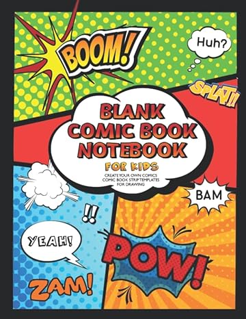 blank comic book notebook for kids create your own comics comic book strip templates for drawing super hero