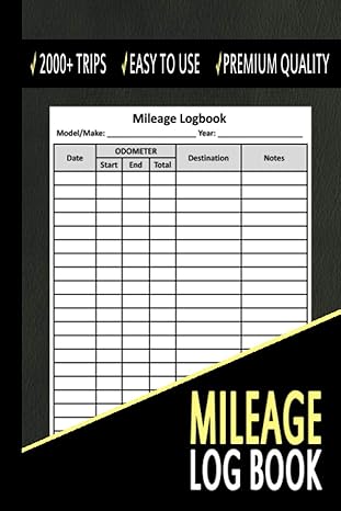 vehicle mileage log book mileage tracker for taxes car gas miles journal date start end and destination 2000