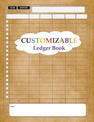 customizable ledger book simple inventory log book blank sheets ledger for bookkeeping or tracking income