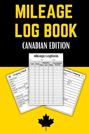 mileage log book canada auto mileage log book canada for taxes truck or car owner gift notebook/ odometer