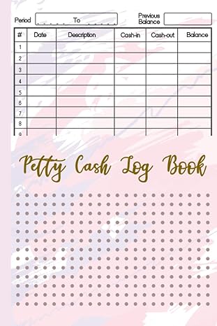 petty cash log book small personal ledger home business finance records 1st edition copacetic affairs