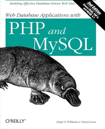 web database applications with php and mysql by hugh e williams david lane paperback 2nd edition wiliams