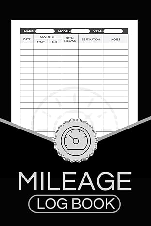 vehicle mileage log book car odometer tracker journal for tracking daily automotive miles ideal for personal