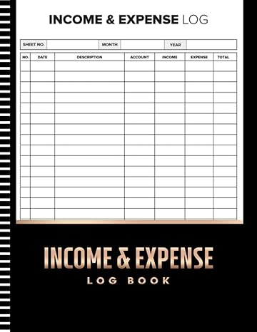 income and expense log book bookkeeping record book for small business business expense and spending tracker