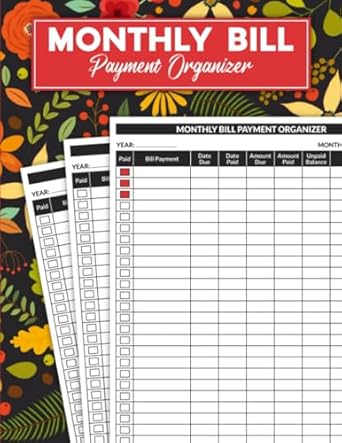 monthly bill payment organizer the ultimate log book for managing your bills 1st edition origami grafix